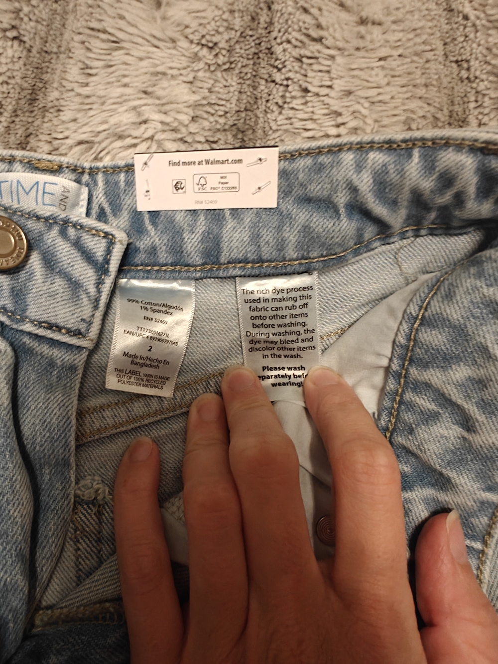 Time and Tru Light Blue High-Rise Jeans